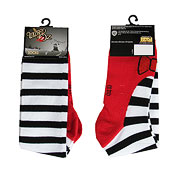 Wizard of Oz Stripes with Ruby Slippers Printed Socks